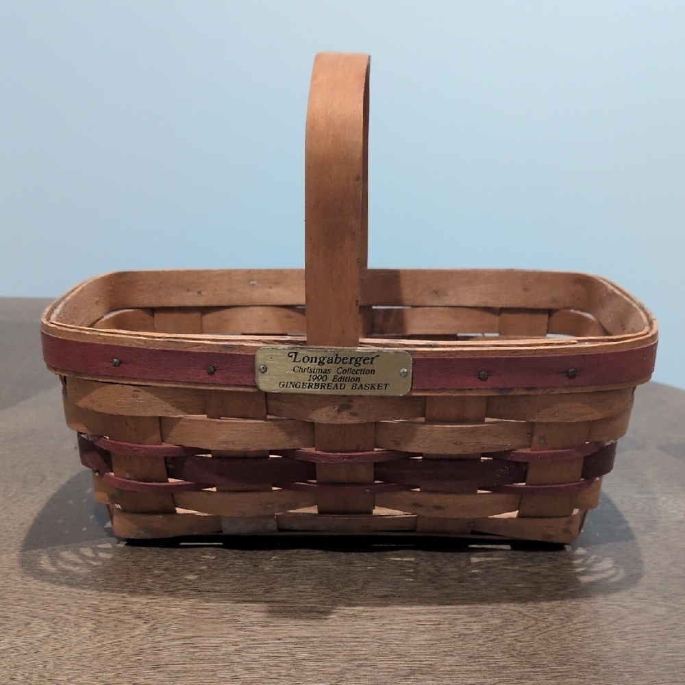Longaberger Gingerbread Basket - Brown and Red
